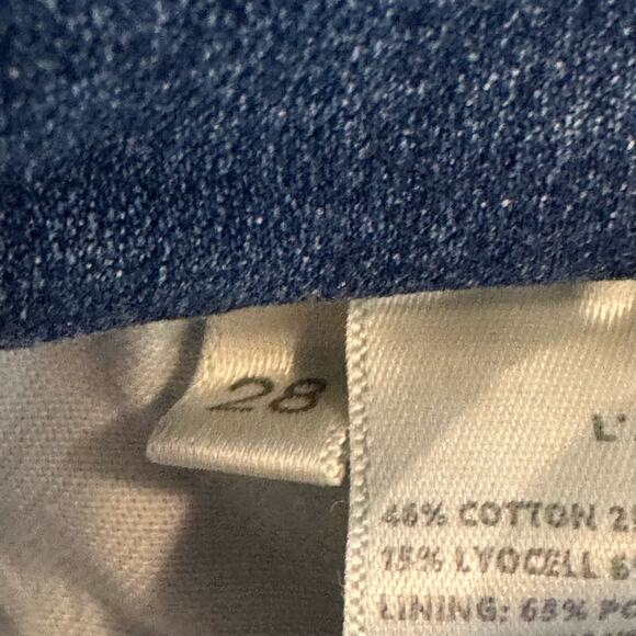 L'Agence Chantal Low Rise Skinny Medium Wash Cotton Blend Stretch Jeans 28 NWT - Picture 9 of 10